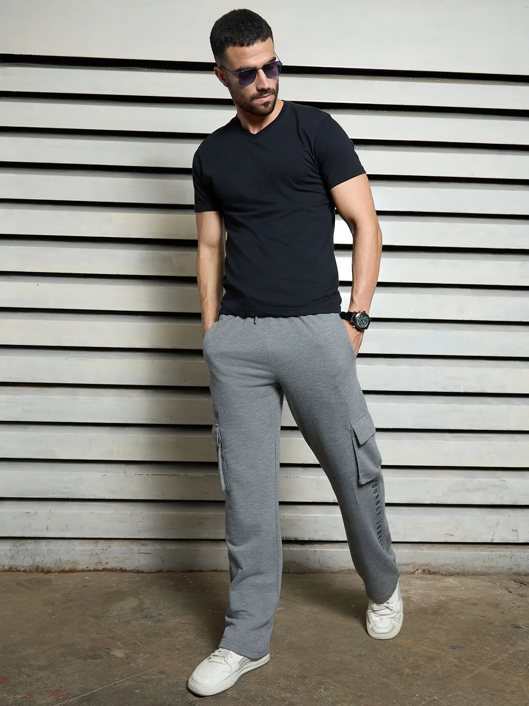 Flyder Industries Men's Premium Urban Baggy Trousers – Relaxed Fit, Streetwear Style, All-Day Comfort  Classic Wide-Leg Baggy Trousers for Men – Breathable Cotton Blend, Relaxed Fit, Everyday Streetwear
